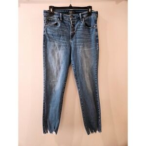 Abercrombie & Fitch Jeans Simone High Rise Ankle Raw Hem Size 12‎ A&F